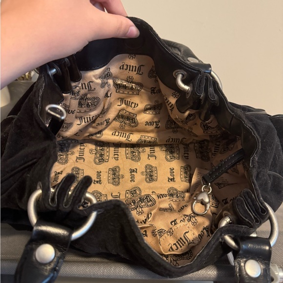 VINTAGE Juicy Couture Black Shoulder Bag - Picture 2 of 3